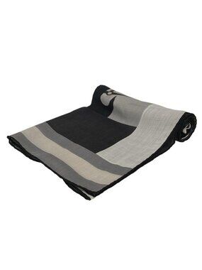 Gucci Shawl Light Gray Black Horse Cashmere Scarf
